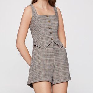 NWOT BCBGeneration Plaid Button Romper
